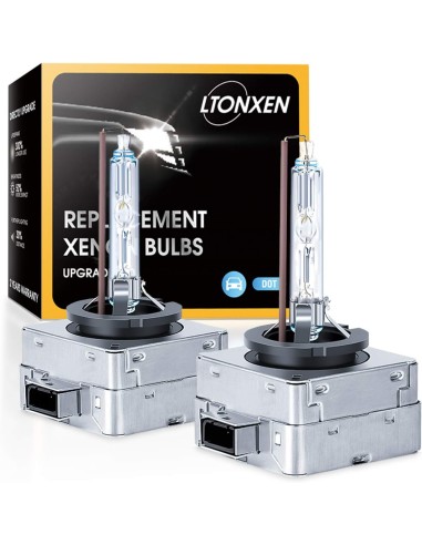 LTONXEN D3S Xenon 4300K Bombillas, 12V 35W Blanca Cálida