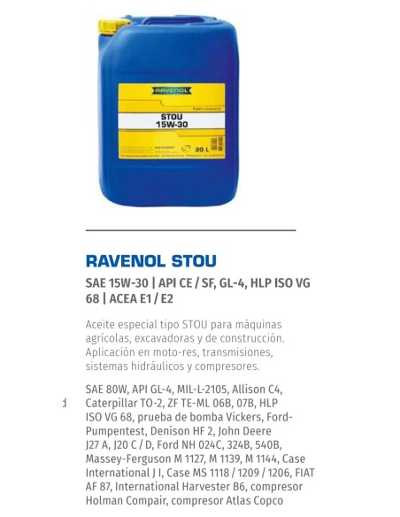 RAVENOL STOU 15W-30 RAVENOL STOU 15W-30