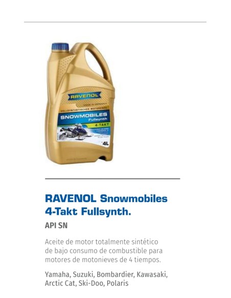 RAVENOL SNOWMOBILE 4-T FULLSYNTH