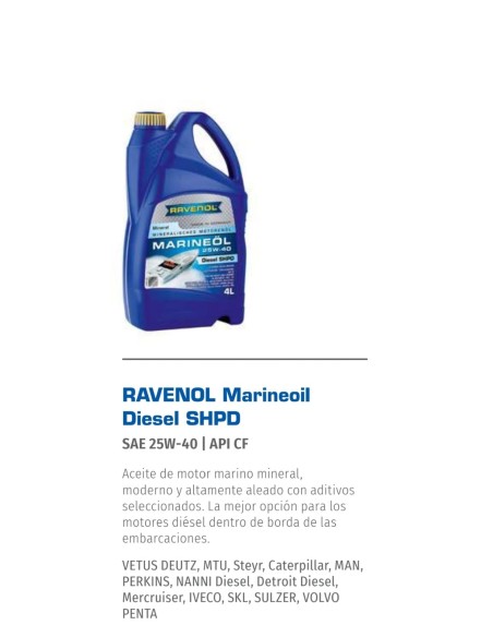 RAVENOL MARINEOIL DIESEL SHPD 25W-40 RAVENOL MARINEOIL DIESEL SHPD 25W-40