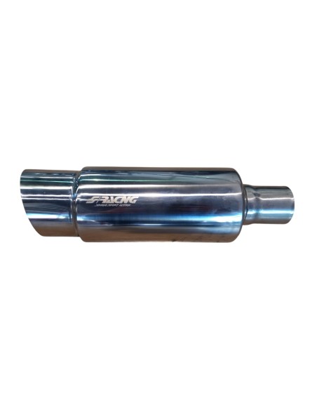 SILENCIADOR MUFFLER SF RACING - Entrada: 53mm - Salida redonda: 90mm -